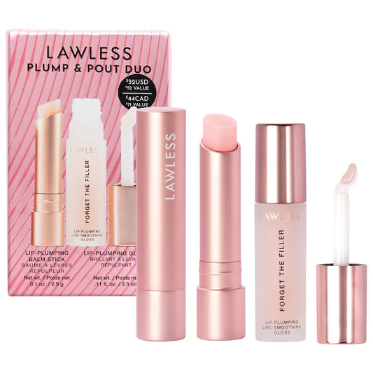 LAWLESS Plump &amp; Pout Lip Balm and Lip Gloss Set