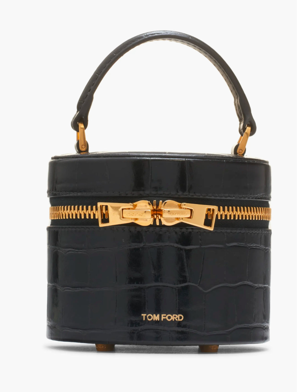 TOM FORD, Mini Audrey Croc Embossed Leather Top Handle Bag