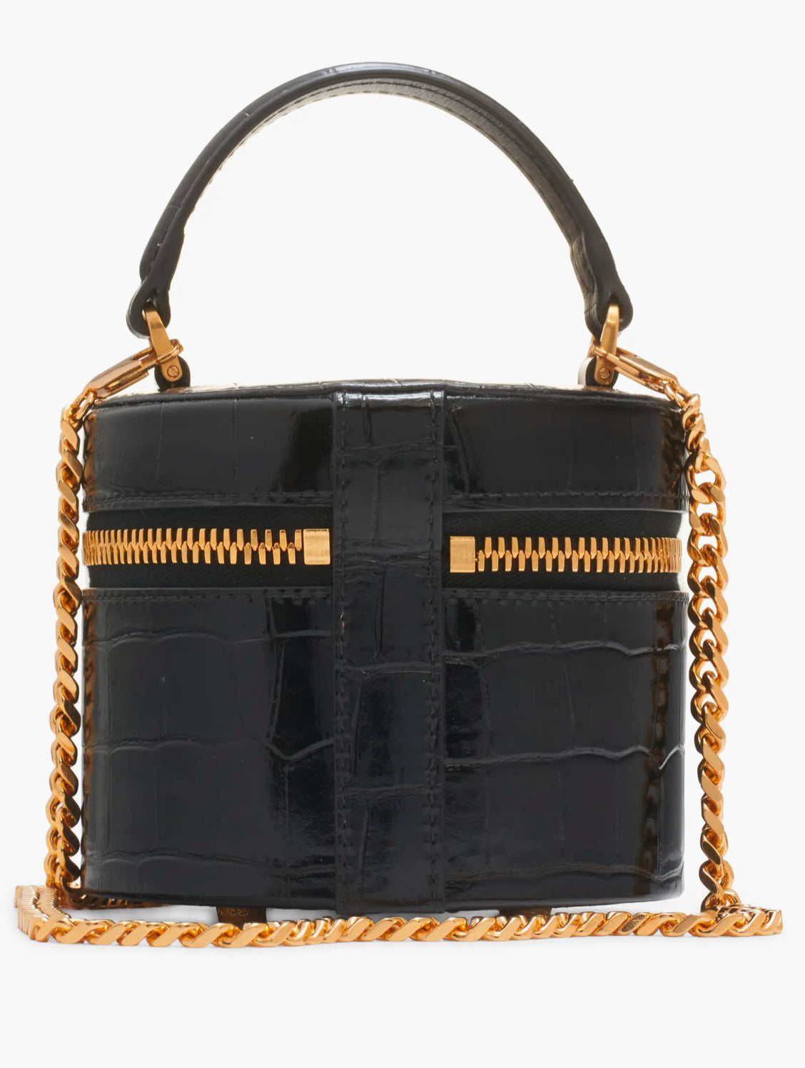 TOM FORD, Mini Audrey Croc Embossed Leather Top Handle Bag