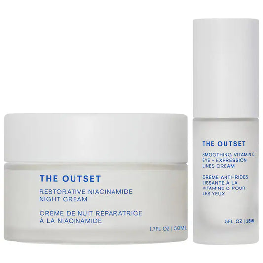 The Outset, Smoothing Eye Cream + Restorative Night Cream Set