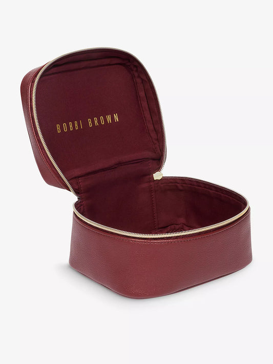 BOBBI BROWN, Signature Glam faux-leather makeup bag