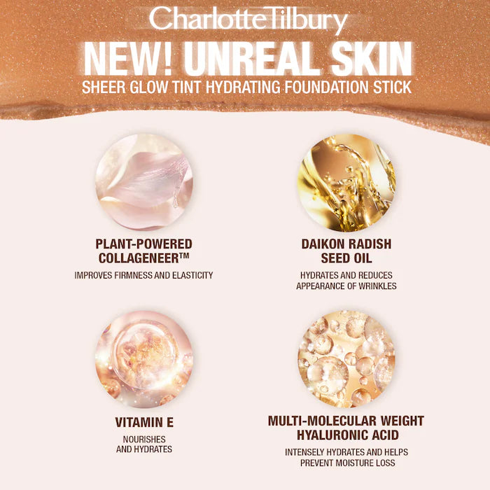 Charlotte Tilbury Unreal Skin Sheer Glow Tint Hydrating Foundation Stick