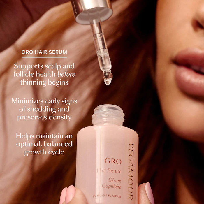 Vegamour GRO Hair Serum and Shampoo & Conditioner Hair Gift Set