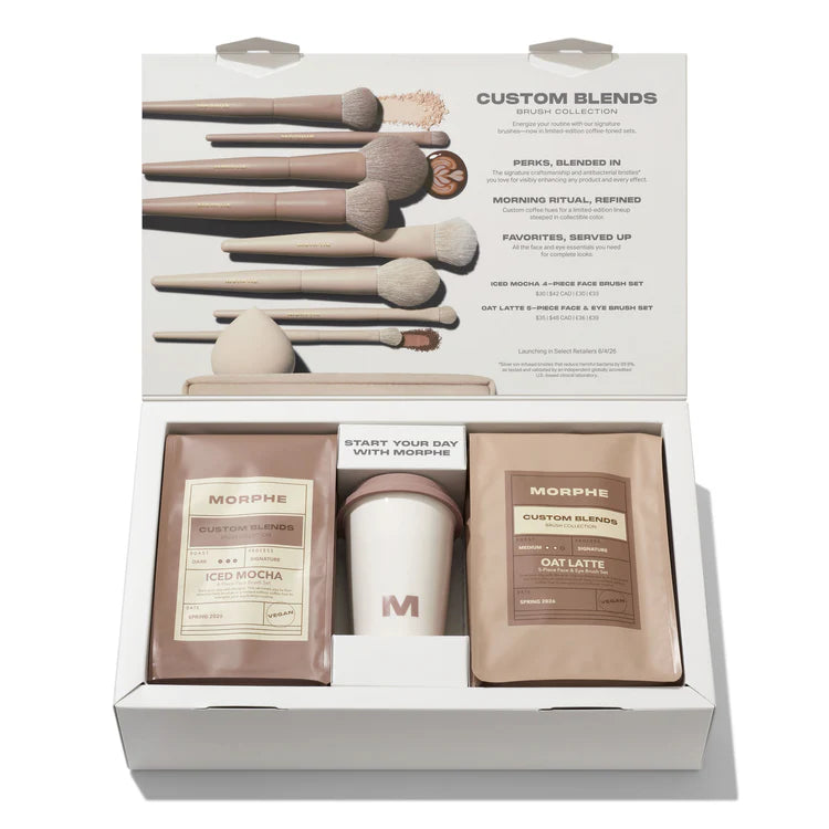 MORPHE, CUSTOM BLENDS BRUSH COLLECTION GIFT SET, EXCLUSIVA DE LANZAMIENTO.