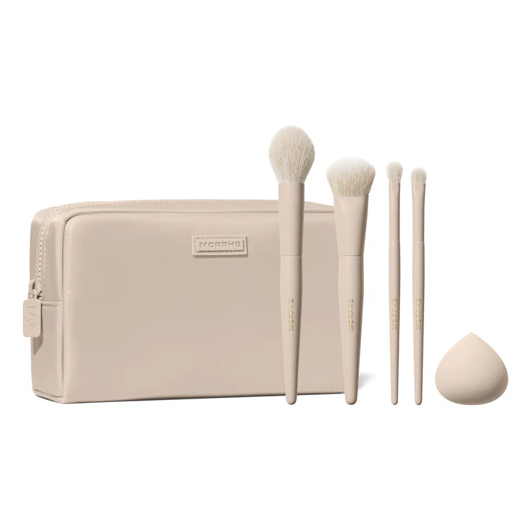 MORPHE, OAT LATTE 5-PIECE FACE & EYE BRUSH SET