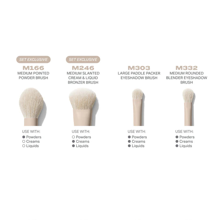 MORPHE, OAT LATTE 5-PIECE FACE & EYE BRUSH SET