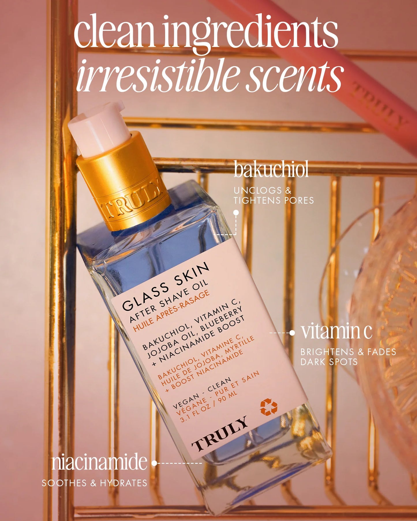 TRULY BEAUTY, Glass Skin After Shave Oil Airbrush Effect Oil