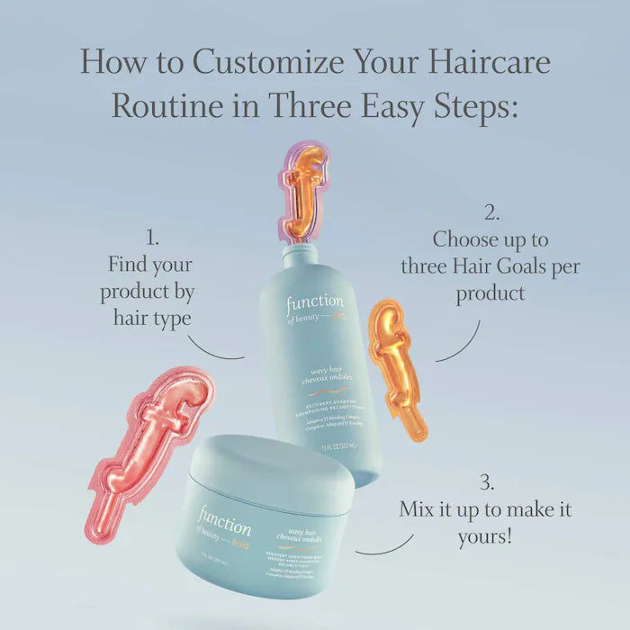 Function of Beauty PRO Wavy Shampoo & Mask Value Set with Anti Frizz and Shine Boosters