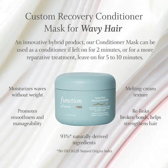 Function of Beauty PRO Wavy Shampoo & Mask Value Set with Anti Frizz and Shine Boosters