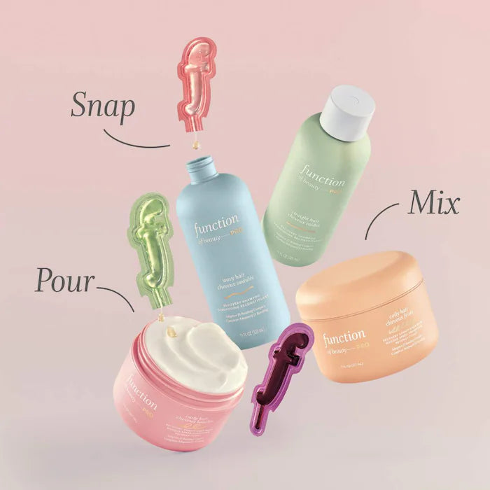 Function of Beauty PRO Wavy Shampoo & Mask Value Set with Anti Frizz and Shine Boosters