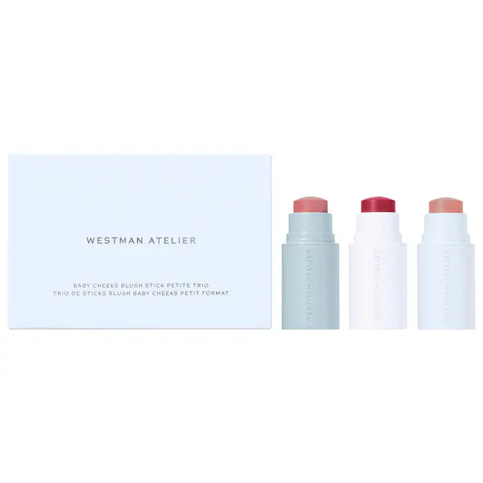 Westman Atelier, Mini Baby Cheeks Lip + Cheek Cream Blush Stick Trio Gift Set