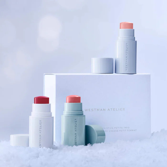 Westman Atelier, Mini Baby Cheeks Lip + Cheek Cream Blush Stick Trio Gift Set