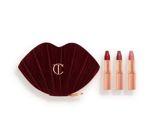 CHARLOTTE TILBURY, HOT LIPS BAG MAKEUP BAG & LIP KIT