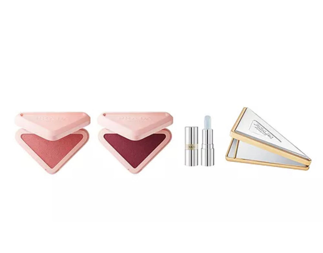 Prada Beauty 4-Piece Blush and Lip Balm Bundle Set