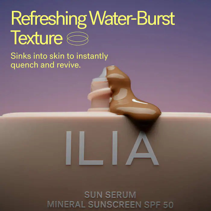 ILIA, Sun Serum Mineral Sunscreen SPF 50 with 8-Hour Oil Control