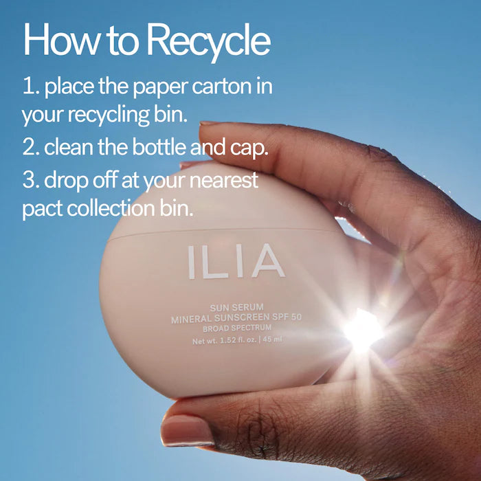 ILIA, Sun Serum Mineral Sunscreen SPF 50 with 8-Hour Oil Control