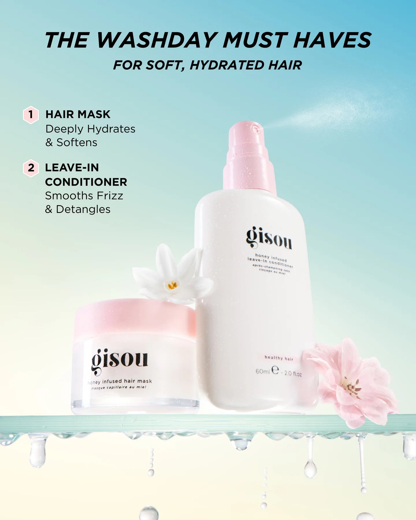 GISOU, Soften & Smooth Travel set