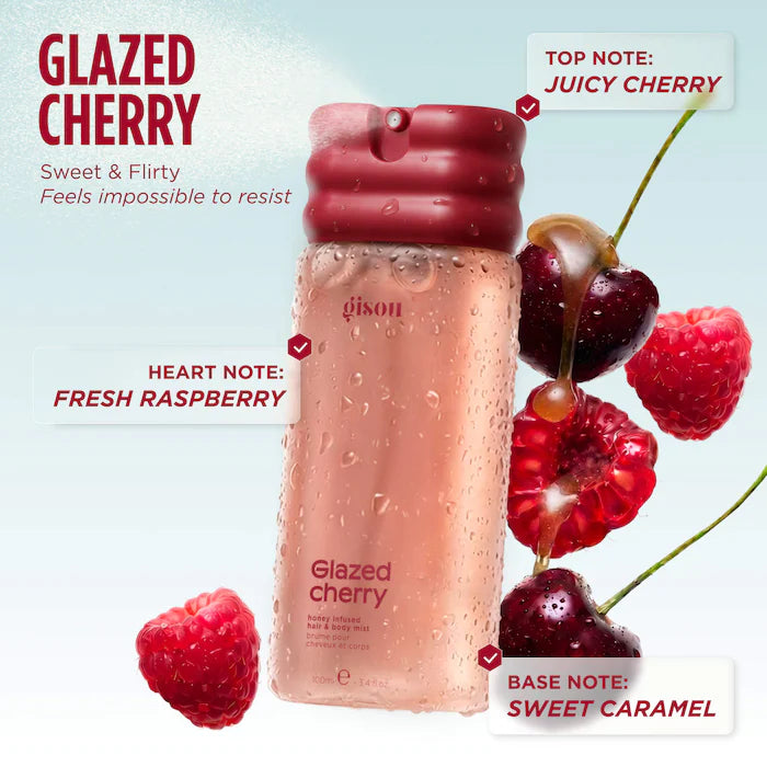 Gisou, Glazed Cherry Honey Infused Hair & Body Mist