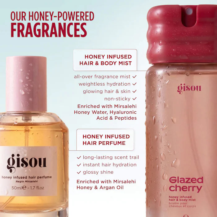 Gisou, Glazed Cherry Honey Infused Hair & Body Mist