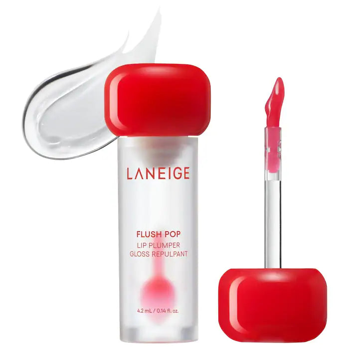LANEIGE, Flush Pop Plumping Peptide Lip Gloss Treatment