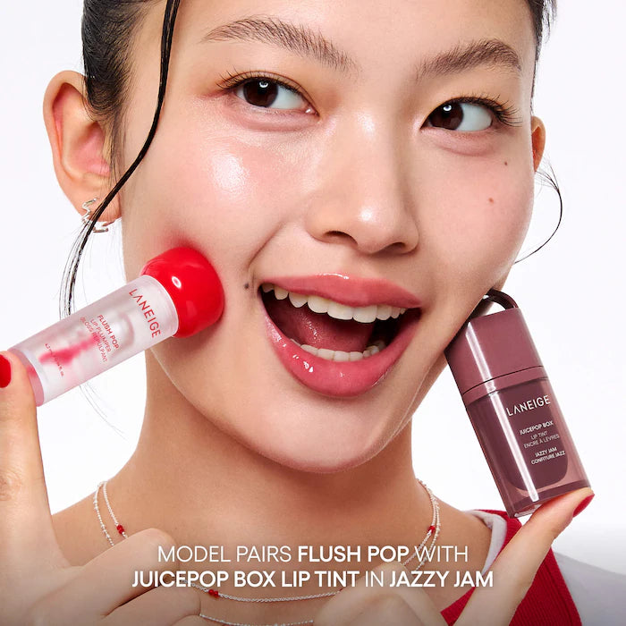 LANEIGE, Flush Pop Plumping Peptide Lip Gloss Treatment