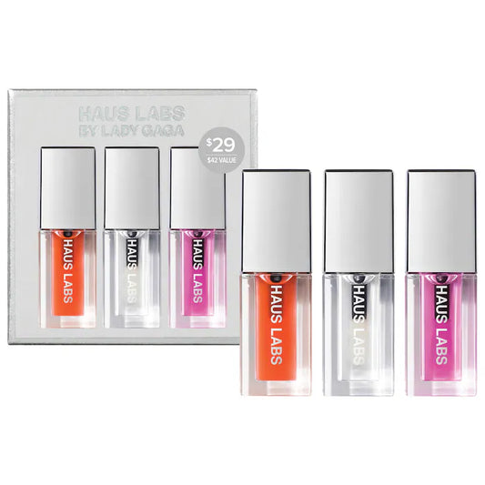 HAUS LABS BY LADY GAGA, Mini PhD Lip Oil Trio Set