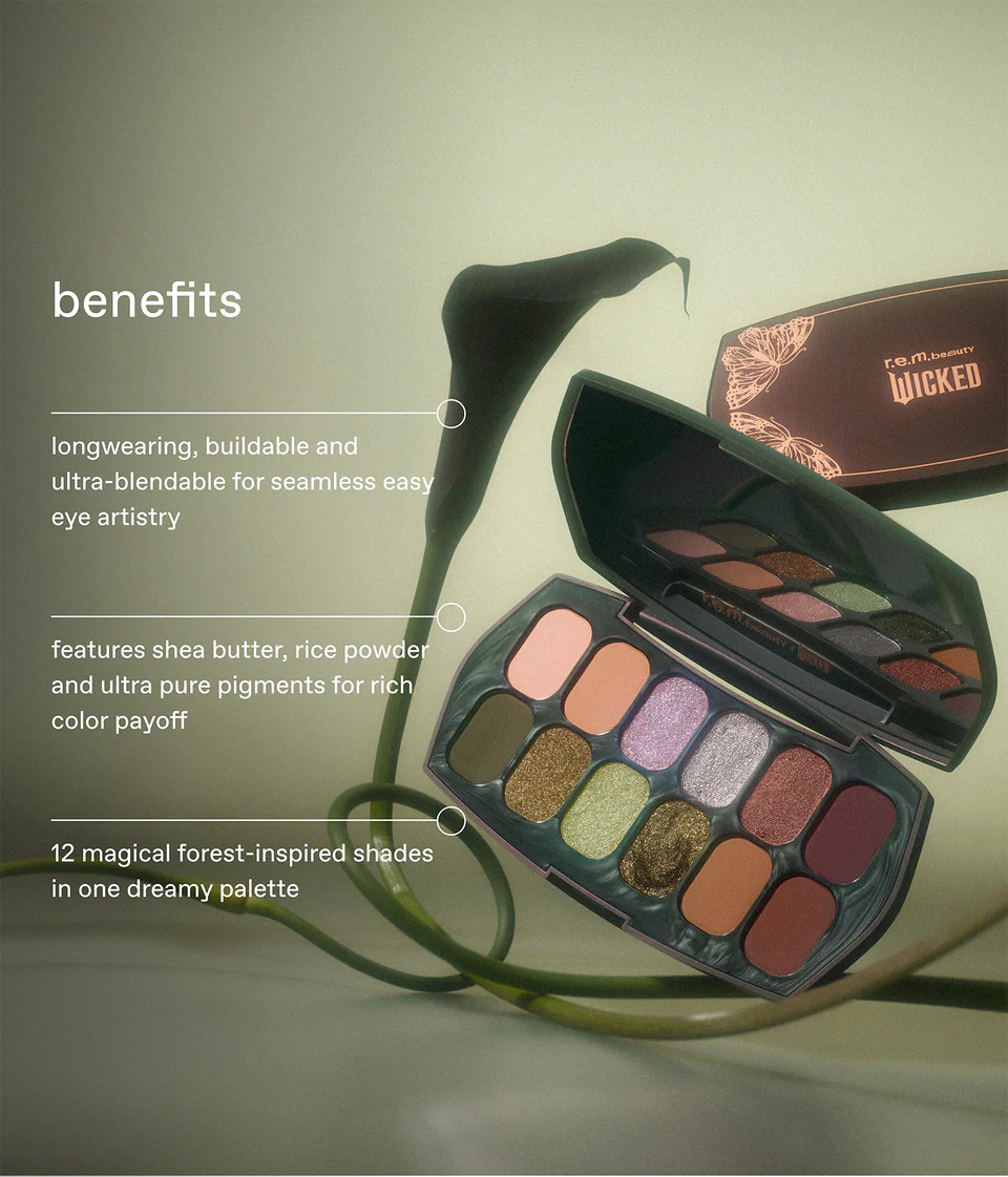 R.E.M. BEAUTY X WICKED: FOR GOOD WELCOME TO OZ EYESHADOW, EYELINER SET