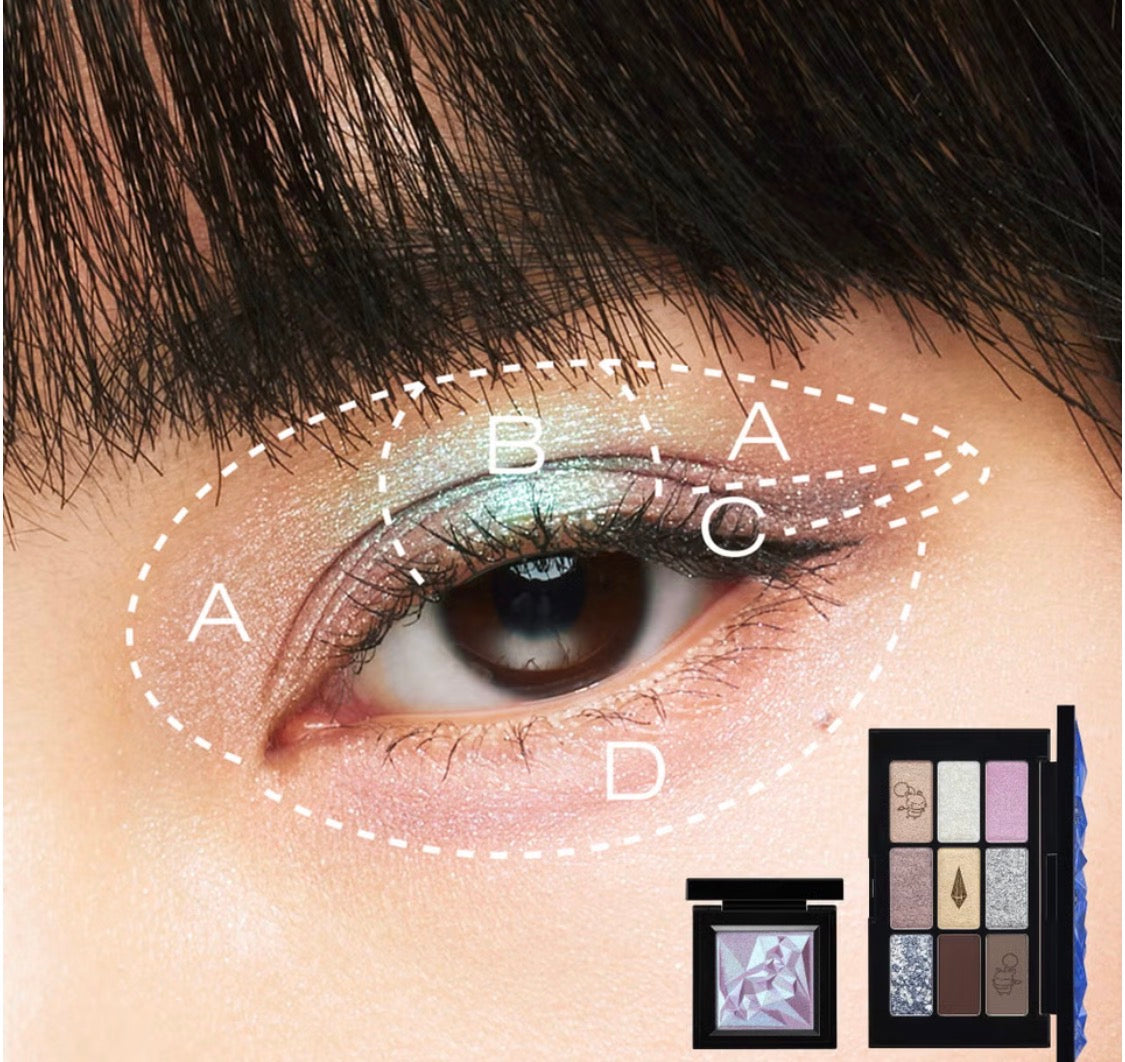 shu uemura x FINAL FANTASY XIV kupo! crystal eyeshadow palette