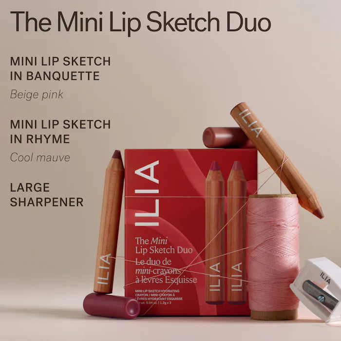 ILIA, Mini Lip Sketch Duo - Lipstick + Lip Liner Gift Set