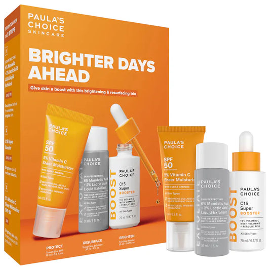 Paula’s Choice Brighter Days Ahead Kit with Vitamin C and AHA for Discoloration