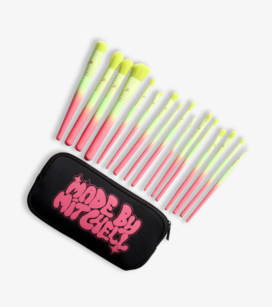 MADE BY MITCHELL 16 PIECE OMBRE BRUSH SET & POUCH