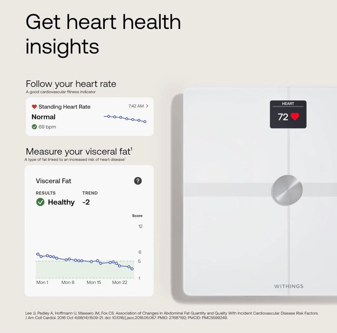 WITHINGS, Body Smart - Accurate Scale for Body Weight and Fat Percentage, Body Composition Wi-Fi and Bluetooth Weight Scale, Baby Weight Scale, Smart Scale Apple Health Compatible, Bathroom Scale