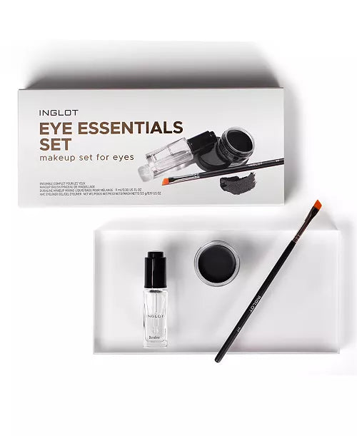 INGLOT, Eye Essential Set Duraline with AMC Eyeliner Gel 77 and Makeup Brush 31T, 3 Piece