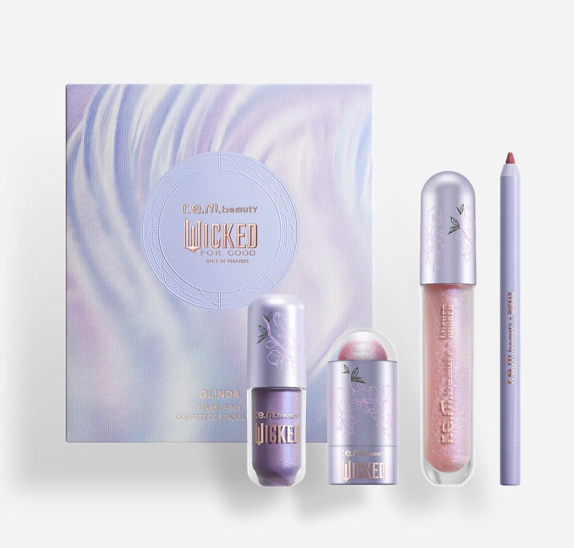 r.e.m. beauty x wicked: for good glinda makeup set,