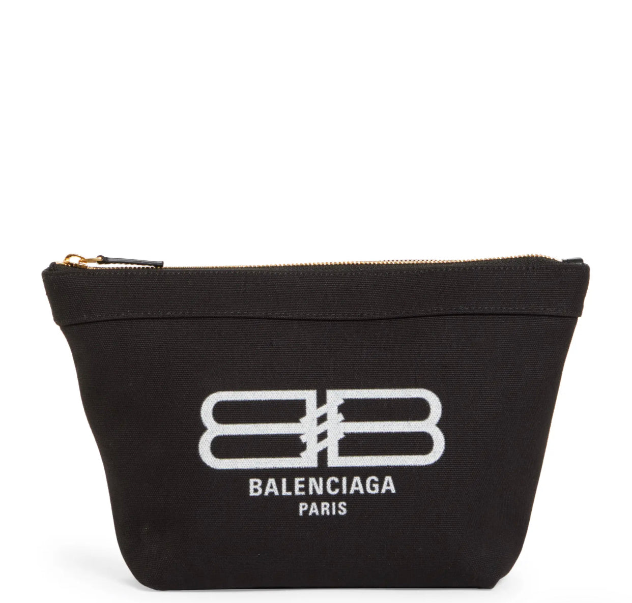 BALENCIAGA, BB Logo Jumbo Canvas Cosmetics Bag