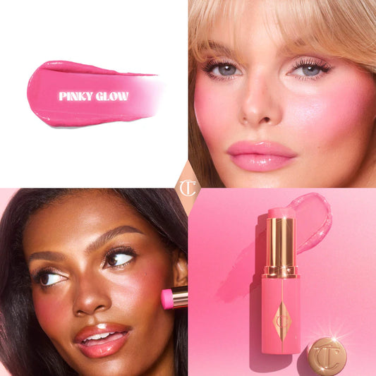 Charlotte Tilbury, Unreal Lip + Cheek Glow Blush Stick with Hyaluronic Acid