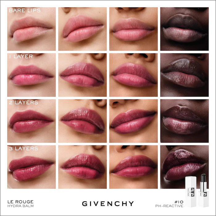 Givenchy, Le Rouge Hydra pH Reactive Black Lip Balm with Hyaluronic Acid and Peptides