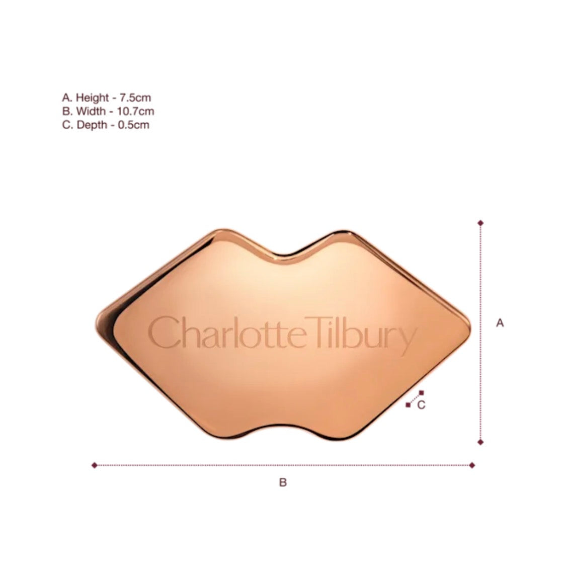 CHARLOTTE TILBURY, ROSE GOLD SCULPTING GUA SHA TOOL