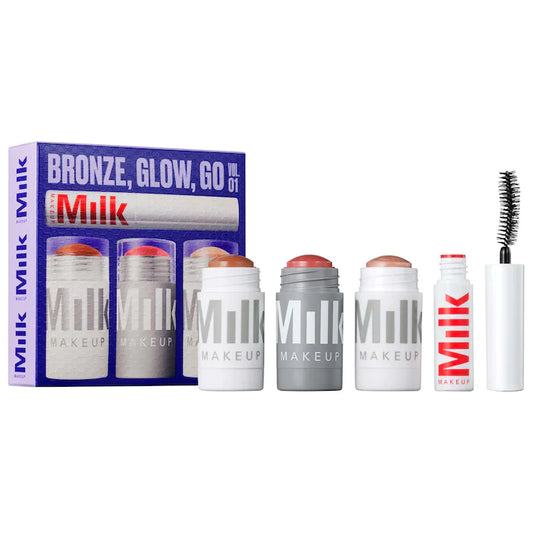 MILK MAKEUP Bronze, Glow, Go 3-Minute Face and Eye Set