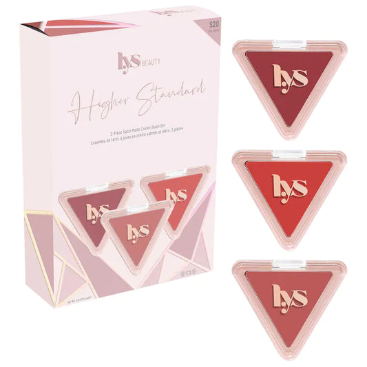 LYS Beauty Deluxe Higher Standard Satin Matte Cream Blush Trio