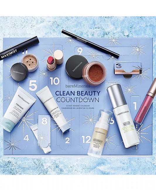 BARE MINERALS, 12 pc CLEAN BEAUTY COUNTDOWN 12 DAY ADVENT CALENDAR