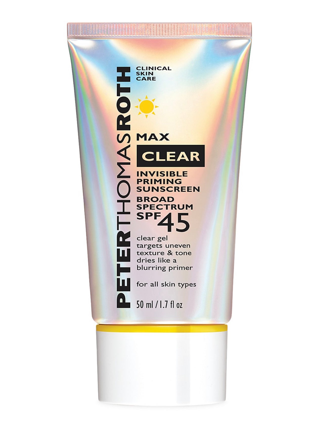 PETER THOMAS ROTH, MAX CLEAR INVISIBLE PRIMING SUNSCREEN BROAD SPECTRUM SPF 45