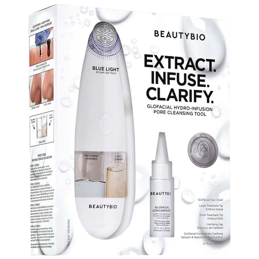 BeautyBio GLOfacial Hydro-Infusion Pore Cleansing + Blue LED Clarifying Tool