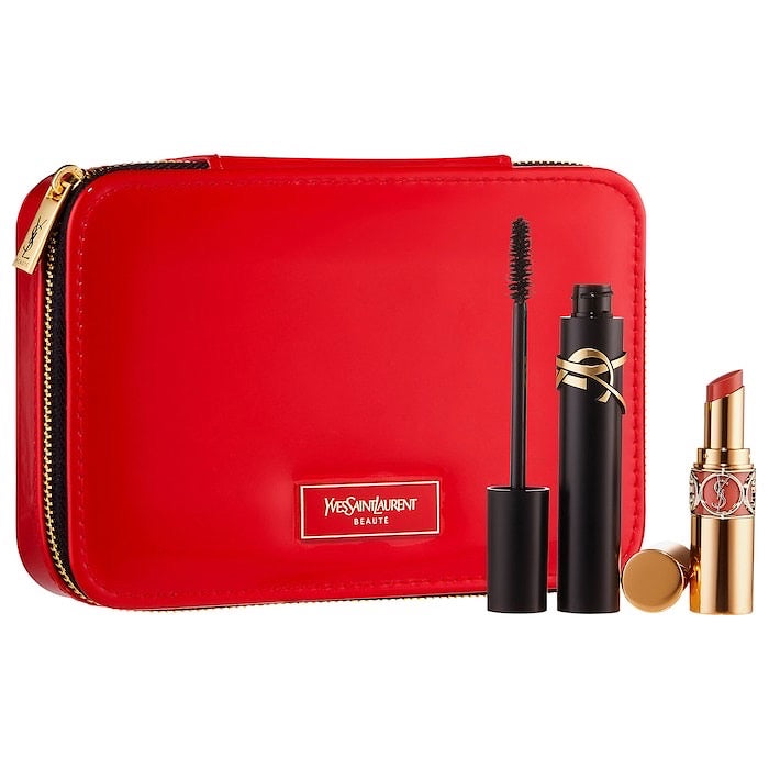 YSL, LASH CLASH MASCARA AND ROUGE VOLUPTÉ SHINE LIPSTICK BALM SET