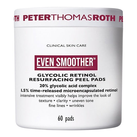 PETER THOMAS ROTH, EVEN SMOOTHER GLYCOLIC RETINOL RESURFACING PEEL PADS