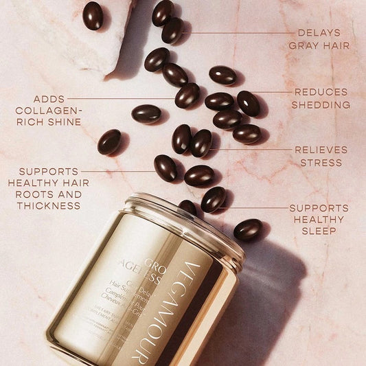 VEGAMOUR, GRO AGELESS GRAY DELAY HAIR SUPPLEMENT