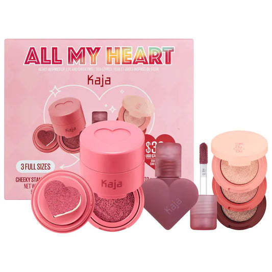 Kaja ALL MY HEART Lip, Eye, and Cheek Set