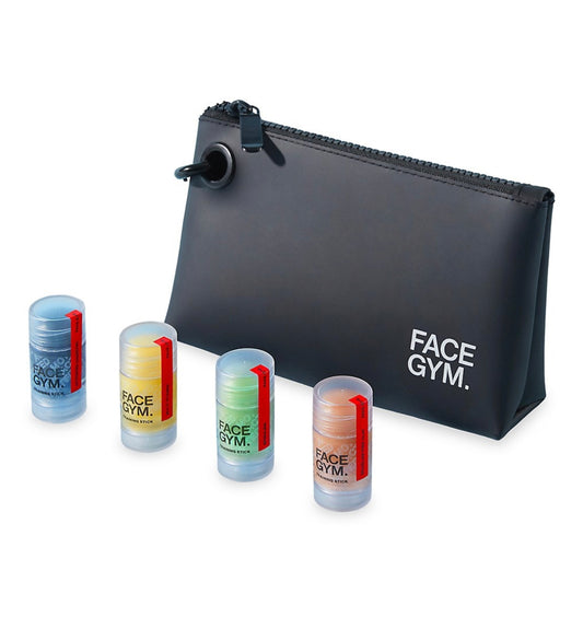 FACE GYM, 5 PIECE MINI TRAINING STICK & POUCH KIT