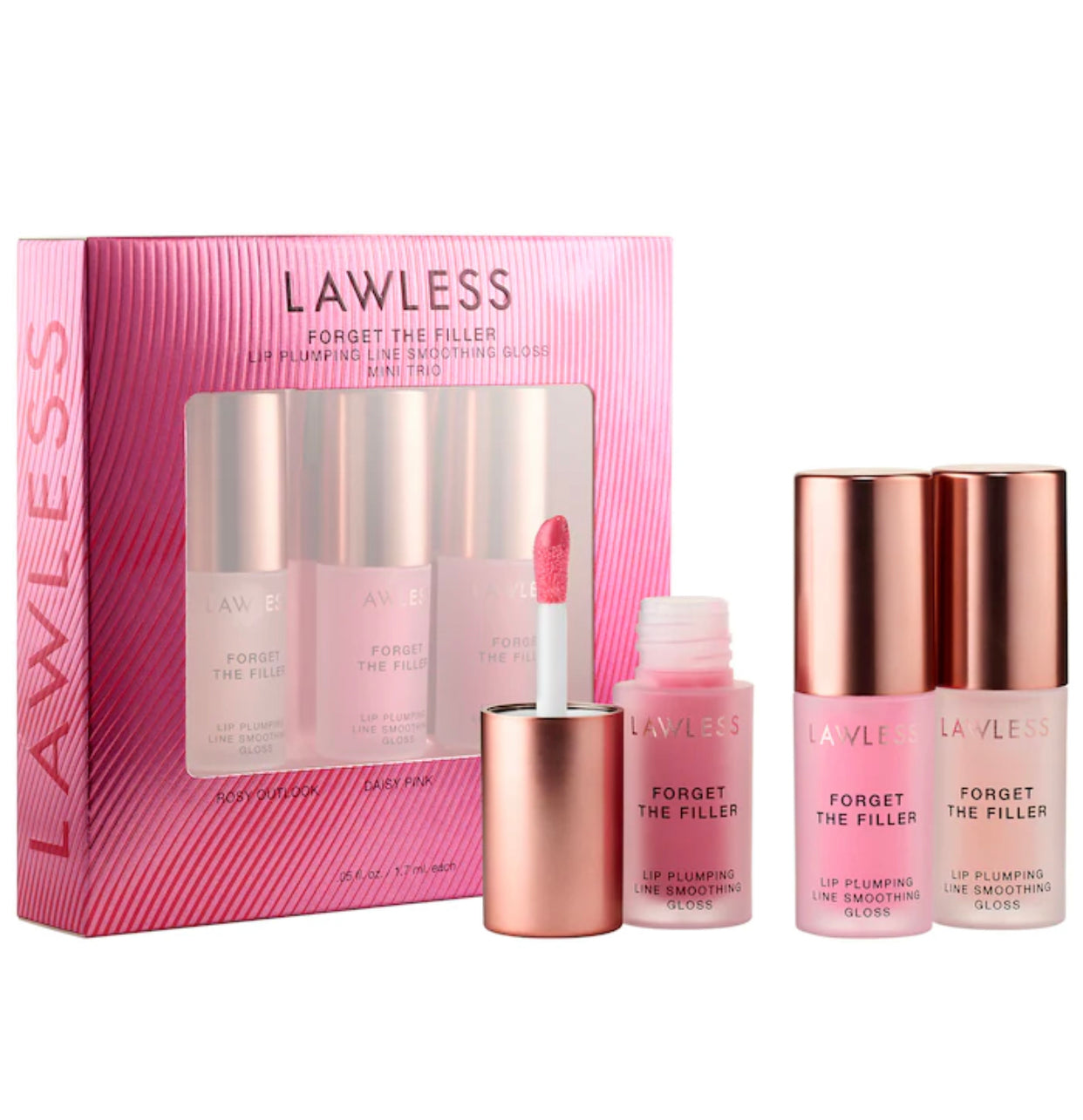 LAWLESS, MINI FORGET THE FILLER LIP PLUMPER TRIO