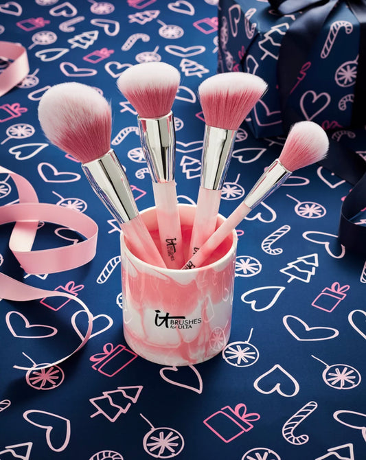 IT COSMETICS, ROSE MARBLE COMPLEXION BRUSH SET